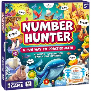 Number Hunter Math Board Game for Kids 5-7, 1st Grade & Kindergarten in Kuwait