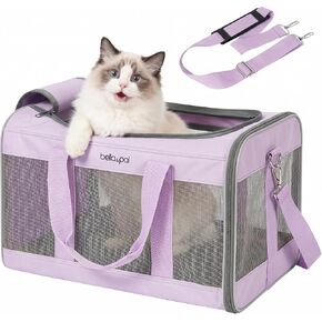Bella & Pal Dog حاملات للكلاب الصغيرة ، حاملة القط لينة ، طيران طيران معتمدة ، حاملة حيوانات صغيرة أقل من 16 رطلاً ، سفر جرو ناعمًا ، لافندر ، أرجواني in Kuwait