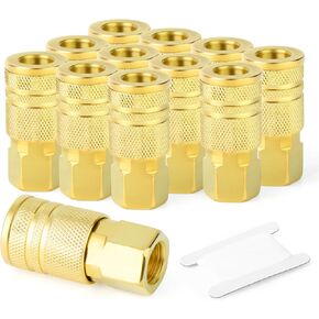 GASHER 12PCS 1/4-Inch Female Industrial Coupler,1/4 Inch NPT Female Threads Size, Quick Connect Air Coupler in Saudi Arabia