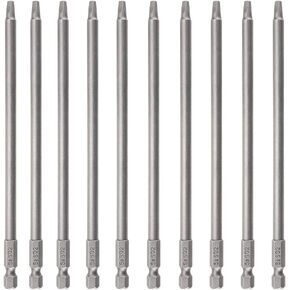 Rocaris 10pcs 1/4 Inch Hex Shank Long Magnetic Square Head Screwdriver Bits Set Power Tools SQ2 For Poket Hole Jig- 6 inch Length in Saudi Arabia