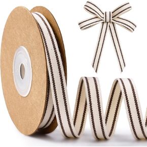 Cute Stripe Ribbon for Gift Cake Present Wrapping Craft DIY, Fun Ribbon with Red Stripes, 3/8 Inch x 10 Yards in Saudi Arabia