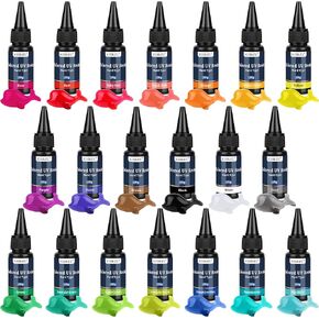 KISREL Transparent Colored UV Resin, 12 Colors 240g Hard Type UV Resin Kit in Kuwait
