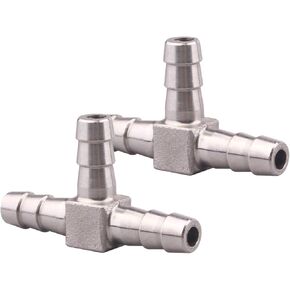 DERPIPE الفولاذ المقاوم للصدأ 5/8 "خرطوم بارب، 3 طرق تي شيرت T شكل الاتحاد الشائك الفاصل المناسب in Kuwait
