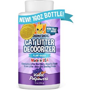 Bodhi Dog Cat Litter Odor Eliminator - Natural Gentle Deodorizer & Freshener for Strong Urine Smell - Long-Lasting Formula, Easy to Use, Reduces Litter Box Changes - Violet Potpourri Scent in Kuwait