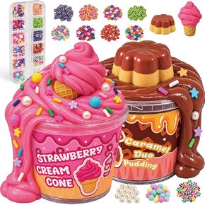 2 Pack Fruity Slime Kit - 10.5 oz Soft Glossy Scented Slime for Kids in Kuwait