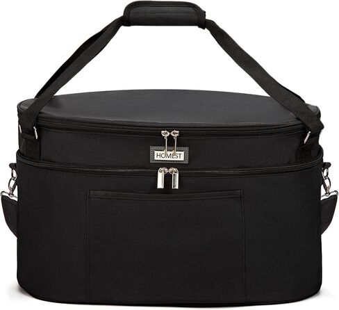 HOMEST Slow Cooker Bag for Crock-Pot 6-8 Quart, Insulated Travel Carrier with Easy to Clean Lining, Carry Case with Top Zip Compartment and Accessory Pocket in Kuwait