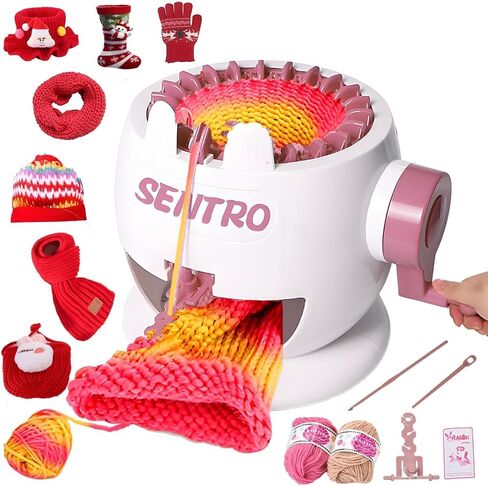 PKHOUHYI Sentro 22 Knitting Machine, Sentro 22 Needles Knitting Machine Automatic Circular Weaving Spinning Knitting Loom Machine Kit for Adults and Beginners for Scarf/Hats/Sweater/Kintting Toys in Kuwait