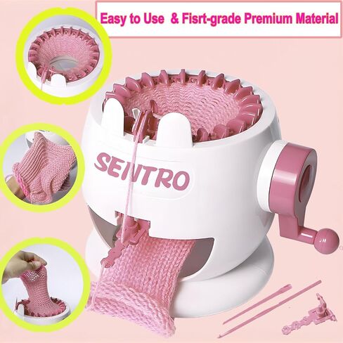 PKHOUHYI Sentro 22 Knitting Machine, Sentro 22 Needles Knitting Machine Automatic Circular Weaving Spinning Knitting Loom Machine Kit for Adults and Beginners for Scarf/Hats/Sweater/Kintting Toys in Kuwait
