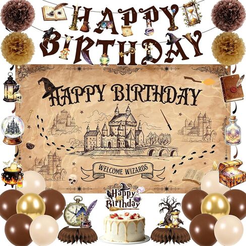 Vlipoeasn Halloween Wizard Birthday Party Decoration Set for Kids in Saudi Arabia