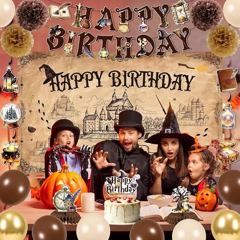 Vlipoeasn Halloween Wizard Birthday Party Decoration Set for Kids in Saudi Arabia