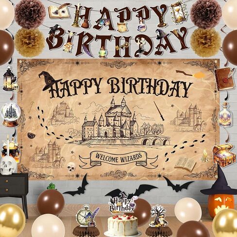 Vlipoeasn Halloween Wizard Birthday Party Decoration Set for Kids in Saudi Arabia