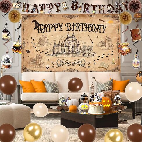 Vlipoeasn Halloween Wizard Birthday Party Decoration Set for Kids in Saudi Arabia