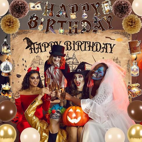 Vlipoeasn Halloween Wizard Birthday Party Decoration Set for Kids in Saudi Arabia