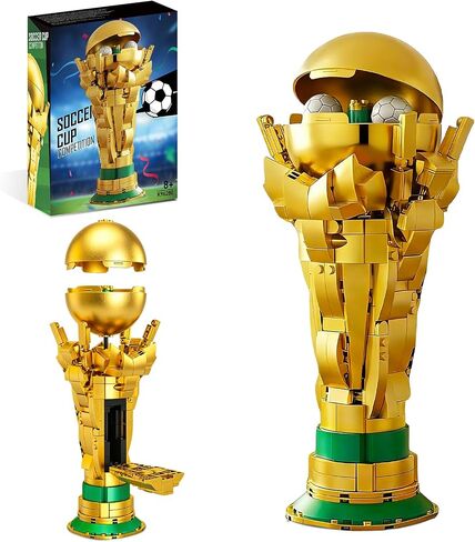 Gohero 446PCS Soccer Trophy Building Set, STEM Golden Cup Model for Kids 8+ in Kuwait