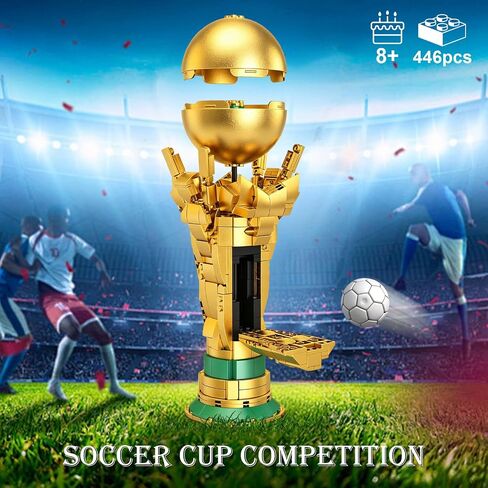 Gohero 446PCS Soccer Trophy Building Set, STEM Golden Cup Model for Kids 8+ in Kuwait
