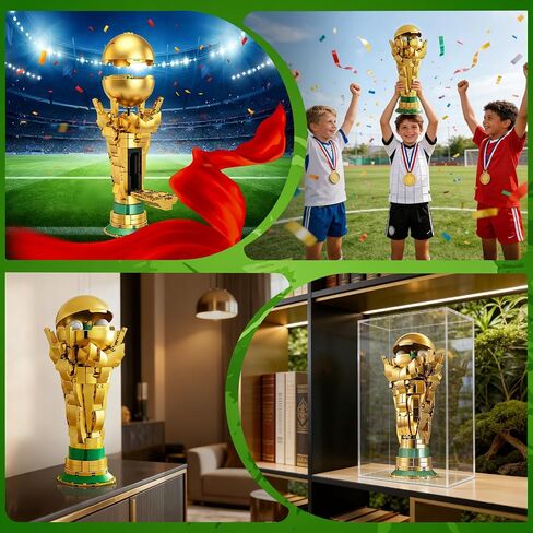 Gohero 446PCS Soccer Trophy Building Set, STEM Golden Cup Model for Kids 8+ in Kuwait