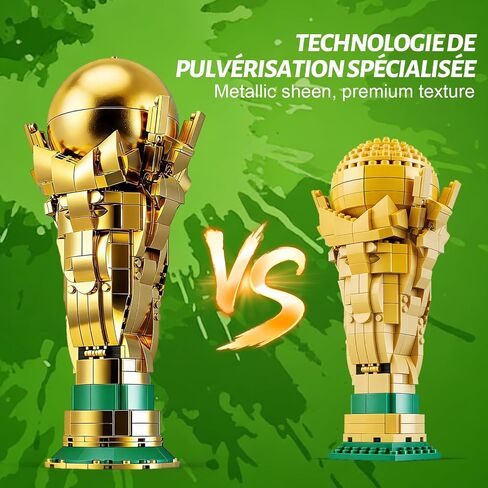 Gohero 446PCS Soccer Trophy Building Set, STEM Golden Cup Model for Kids 8+ in Kuwait