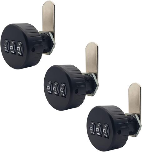 3 Packs Puyueo Combination Cam Lock for Drawer Cabinet Password Lock for Mailbox Code Cam Lock (5/8", Black) in Saudi Arabia
