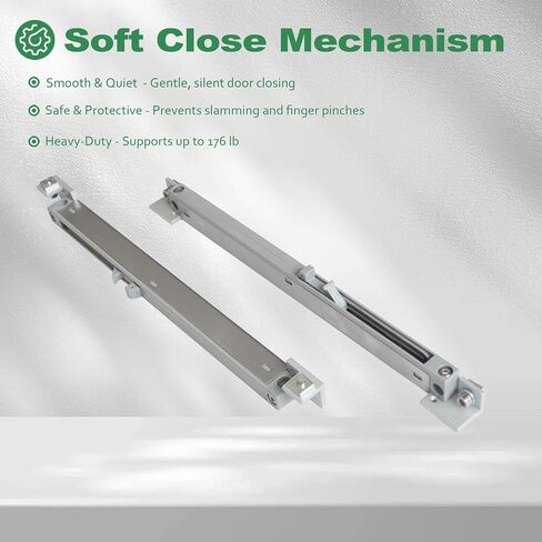 DIYHD 42" Concealed Sliding Barn Door Hardware Soft Closing Interior Wall Mount Hidden Track Rolling Kit in Kuwait