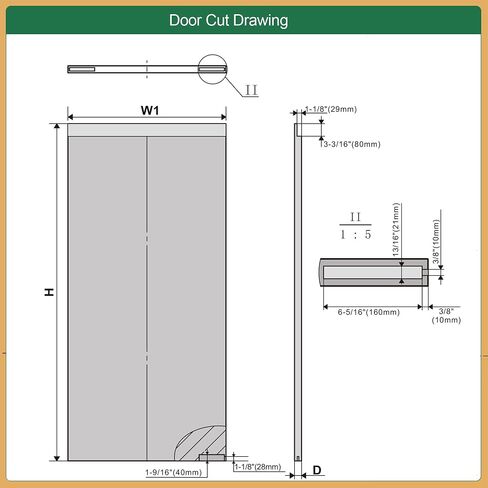 DIYHD 42" Concealed Sliding Barn Door Hardware Soft Closing Interior Wall Mount Hidden Track Rolling Kit in Kuwait