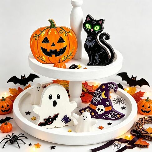 Halloween Wood Painting Kit, DIY Paint Your Own Freestanding Wooden Cutouts in Kuwait