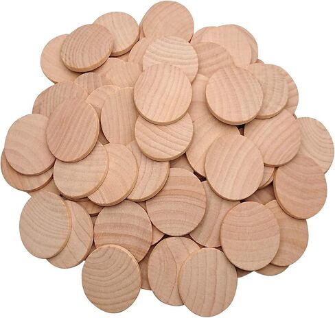 2 Inch Natural Wood Slices Unfinished Round Wood Coins, 60 per Pack in Saudi Arabia