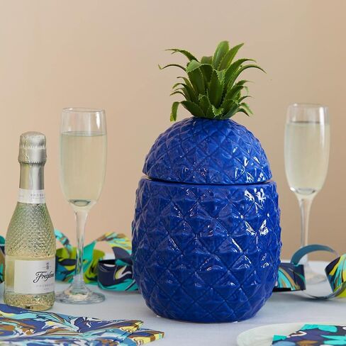 Talking Tables Gold Pineapple Ice Bucket with Lid Premium Drinks Trolley | Retro Bar Accessory | Classy Party Decoration | Elegant Cooler | Ideal Gift for Him or Her, 21.5 x 21.5 x 27 cm in Kuwait