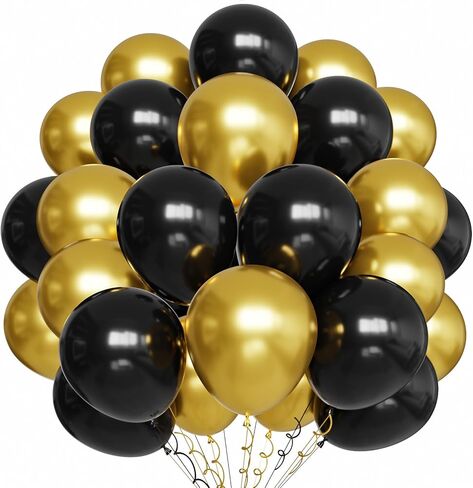YMSZ Halloween Party Balloons, 100pcs Black Orange Purple Green Balloons in Kuwait