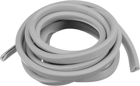 uxcell U Channel Edge Trim, 6.5ft Length Rubber Guard Seal Strip Edge Protector Fit for 0.5-1.5mm Edge, (5/32" W x 9/32" H) Gray in Kuwait