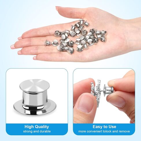 20PCS Locking Pin Back Locking Pin Keeper Clasp, Metal Pin Backing for Brooch Enamel Lapel Pin Lock in Kuwait