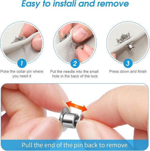 20PCS Locking Pin Back Locking Pin Keeper Clasp, Metal Pin Backing for Brooch Enamel Lapel Pin Lock in Kuwait