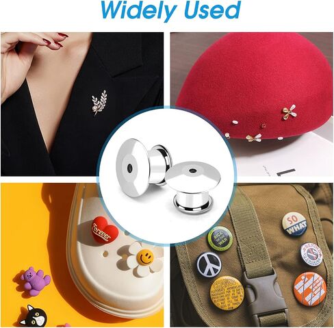 20PCS Locking Pin Back Locking Pin Keeper Clasp, Metal Pin Backing for Brooch Enamel Lapel Pin Lock in Kuwait