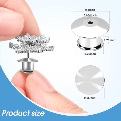 20PCS Locking Pin Back Locking Pin Keeper Clasp, Metal Pin Backing for Brooch Enamel Lapel Pin Lock in Kuwait
