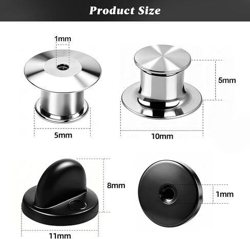 70PCS Locking Pin Backs, Metal & Rubber Locks Backings for Enamel Pins in Saudi Arabia
