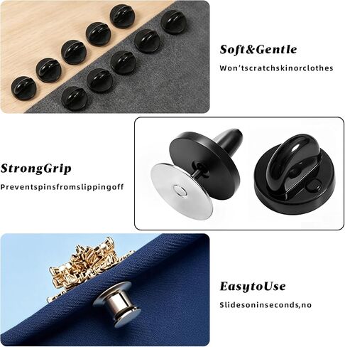 70PCS Locking Pin Backs, Metal & Rubber Locks Backings for Enamel Pins in Saudi Arabia