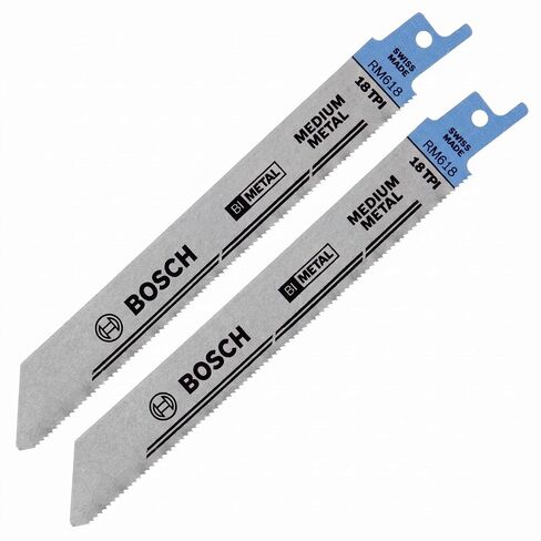 Bosch RM618 6-Inch 18T Metal Cutting reciprocating Saw Blades - 5 Pack, Blue in Kuwait