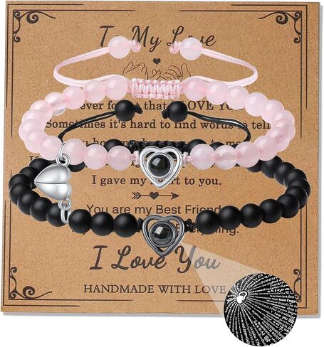 XIANNVXI Couples Bracelets His And Her Matching Bracelets For Couples 100 Languages I Love You Gifts Bracelets Jewelry in Kuwait