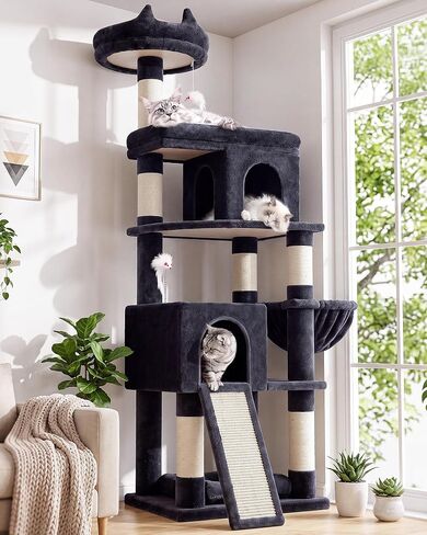 Globlazer S72 Heavy Duty Cat Trees for Large Cats 20 lbs+, Dark Gray in Saudi Arabia