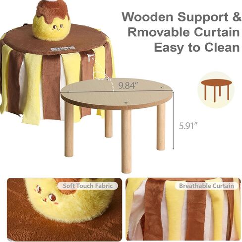 Guinea Pig Hide with Curtain Bottomless Guinea Pig Accessories in Kuwait