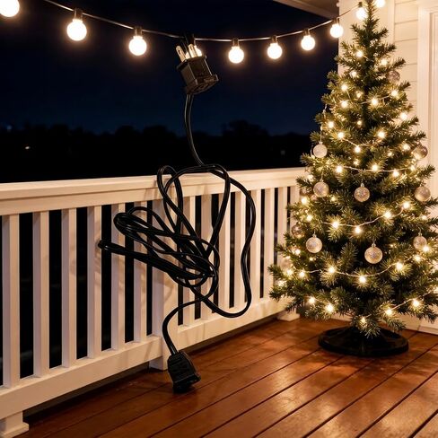 6 FT Black Extension Cord, Pack of 3 Pcs Jump Wire, US Style 2-pin Plug in, AC 120 Volts, for Join or Extend Christmas String Lights and Others LED Decorative Lighting String. in Kuwait