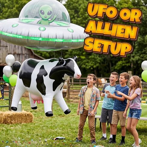 38-Inch Inflatable Cow Pool Float for Kids, Barnyard Party Decoration in Kuwait