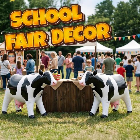 38-Inch Inflatable Cow Pool Float for Kids, Barnyard Party Decoration in Kuwait