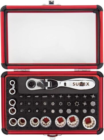 Sunex 38 piece TrueTimber Kanati Mini Ratchet and Bit Set, 1/8-Inch - 1/4-Inch S2 Bits, 5/64-Inch - 1/4-Inch hex bits, 9726KANATI in Kuwait