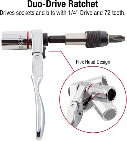 Sunex 38 piece TrueTimber Kanati Mini Ratchet and Bit Set, 1/8-Inch - 1/4-Inch S2 Bits, 5/64-Inch - 1/4-Inch hex bits, 9726KANATI in Kuwait