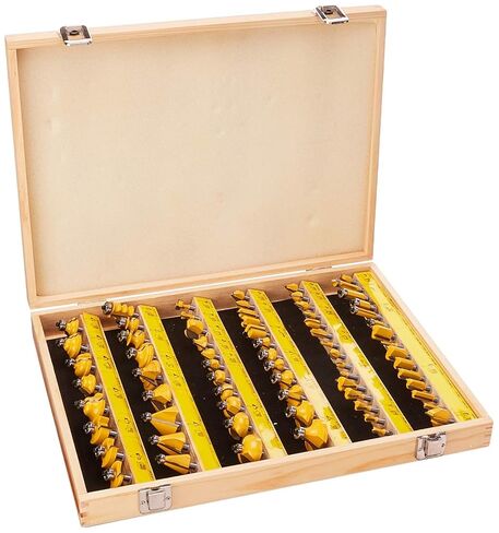 Yonico 70 Piece Router Bits 1/4 Shank- Tungsten Carbide Router Bit Set | Professional Wood Router Bits 17702q in Kuwait