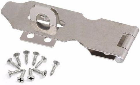 Wideskall® 4" inch Zinc Plated Swivel Safety Hasp and Staple with Screws (Pack of 10) in Kuwait