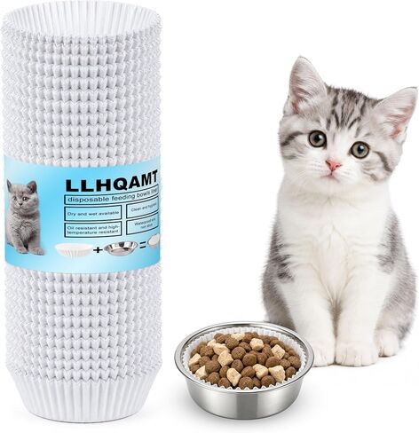 Pet Disposable Feeding Bowls Liner, Bulk Liner Paper (600-PACK) in Kuwait