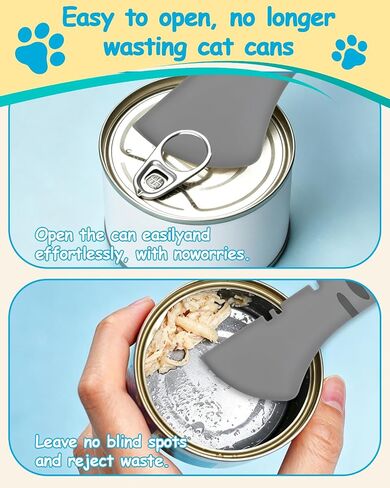 3PCS Cat Food Can Opener Set, Silicone Cat Can Opener & Food Spoon Spatula in Saudi Arabia
