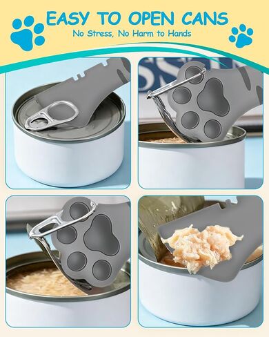 3PCS Cat Food Can Opener Set, Silicone Cat Can Opener & Food Spoon Spatula in Saudi Arabia
