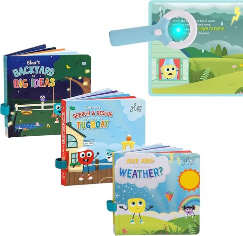 Glo Pals Light-Up Kids Books 3-Pack Library, Early Reader Stories that Glow in Saudi Arabia